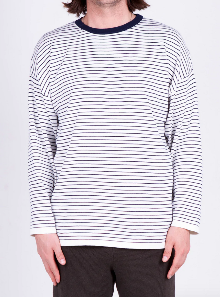Croissant L/S Knitted Tee, Off-White