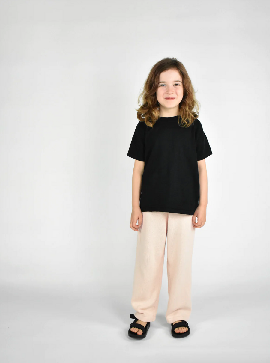 Kids Classic Knitted Tee, Black