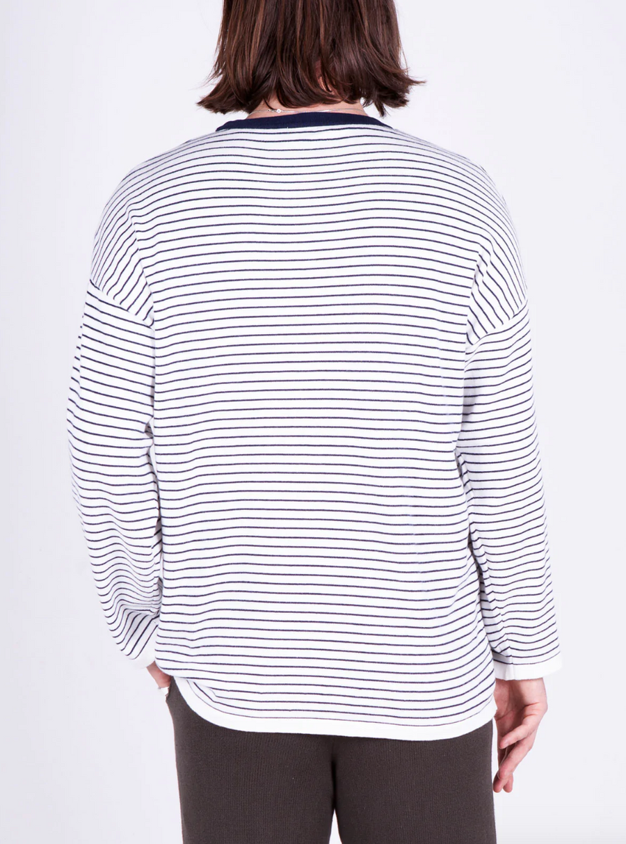 Croissant L/S Knitted Tee, Off-White