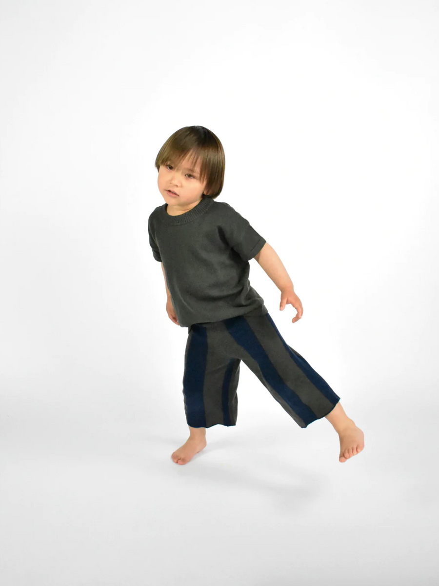 Kids Play Knitted Pant, Navy/Olive
