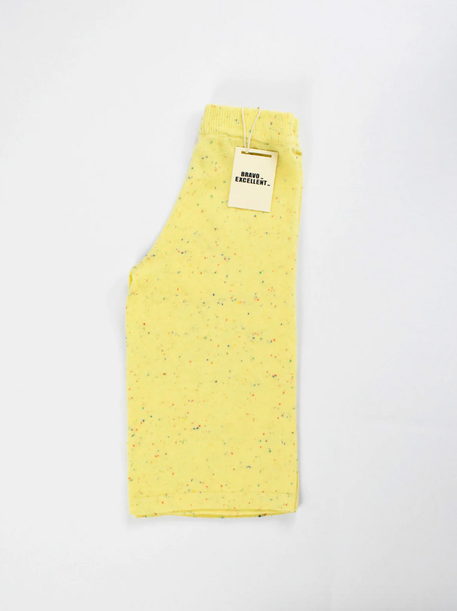 Kids Play Knitted Pant, Yellow Speck