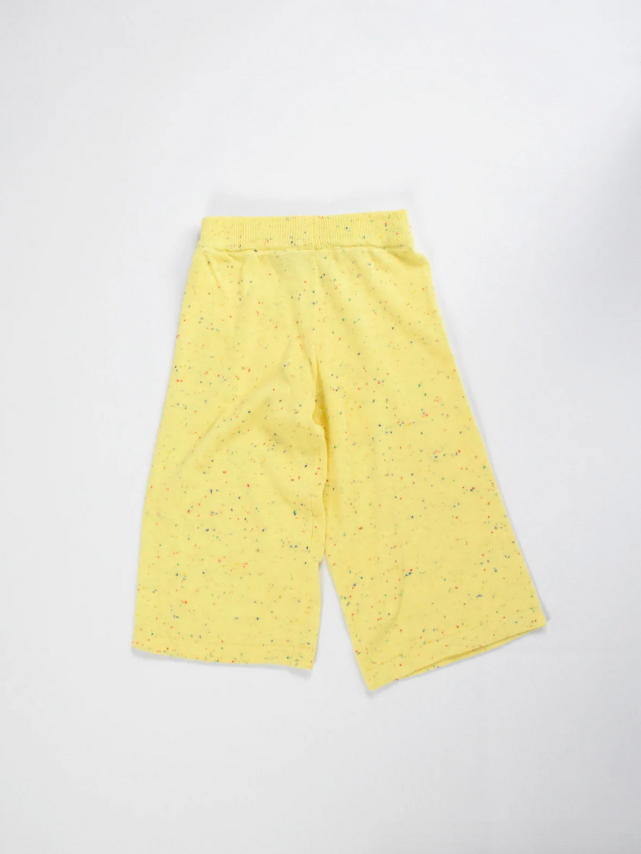 Kids Play Knitted Pant, Yellow Speck
