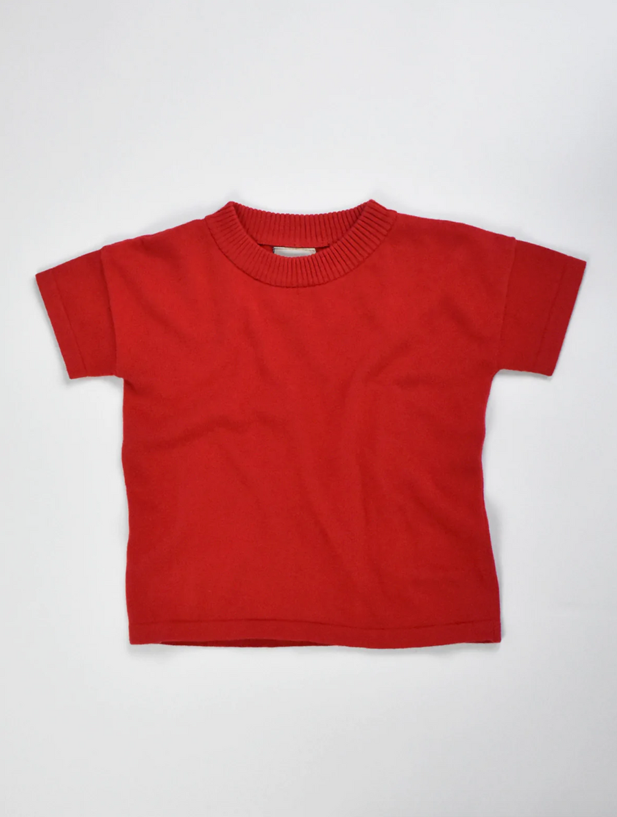 Kids Classic Knitted Tee, Red