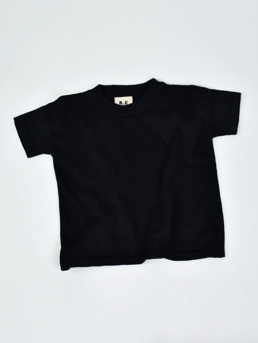 Kids Classic Knitted Tee, Black